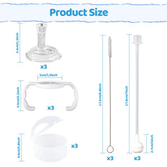 AOAODBU weighted straw attachment enables drinking from any angle.