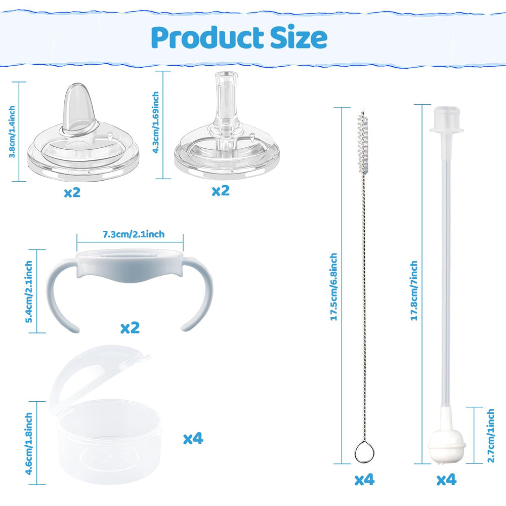 Aoaodbu weighted straw attachments enable angled sipping for growing toddlers