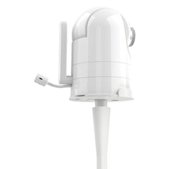 Aobelieve DXR-8 flexible mount demonstrates angle adjustment for better crib sightlines.