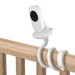 Aobelieve flexible twist mount grips a crib to improve baby monitor view.