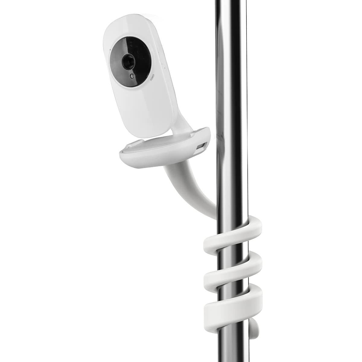 Aobelieve mount attached to a shelf for hands-free monitoring at eye level.