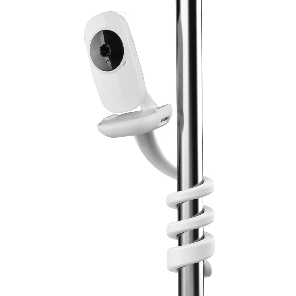 Aobelieve mount attached to a shelf for hands-free monitoring at eye level.