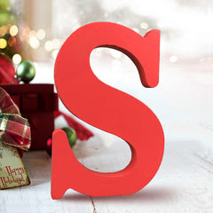 AOCEAN 6-inch red wood letters for bold wall decor and DIY messages.