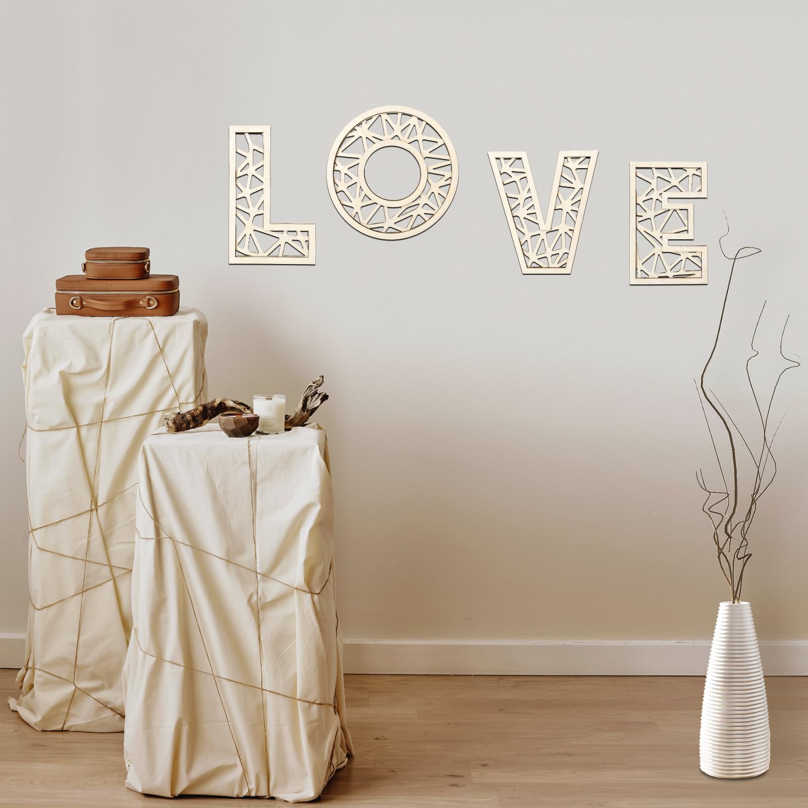 AOCEAN 8-inch rattan letter nursery decor creates personalized spaces.