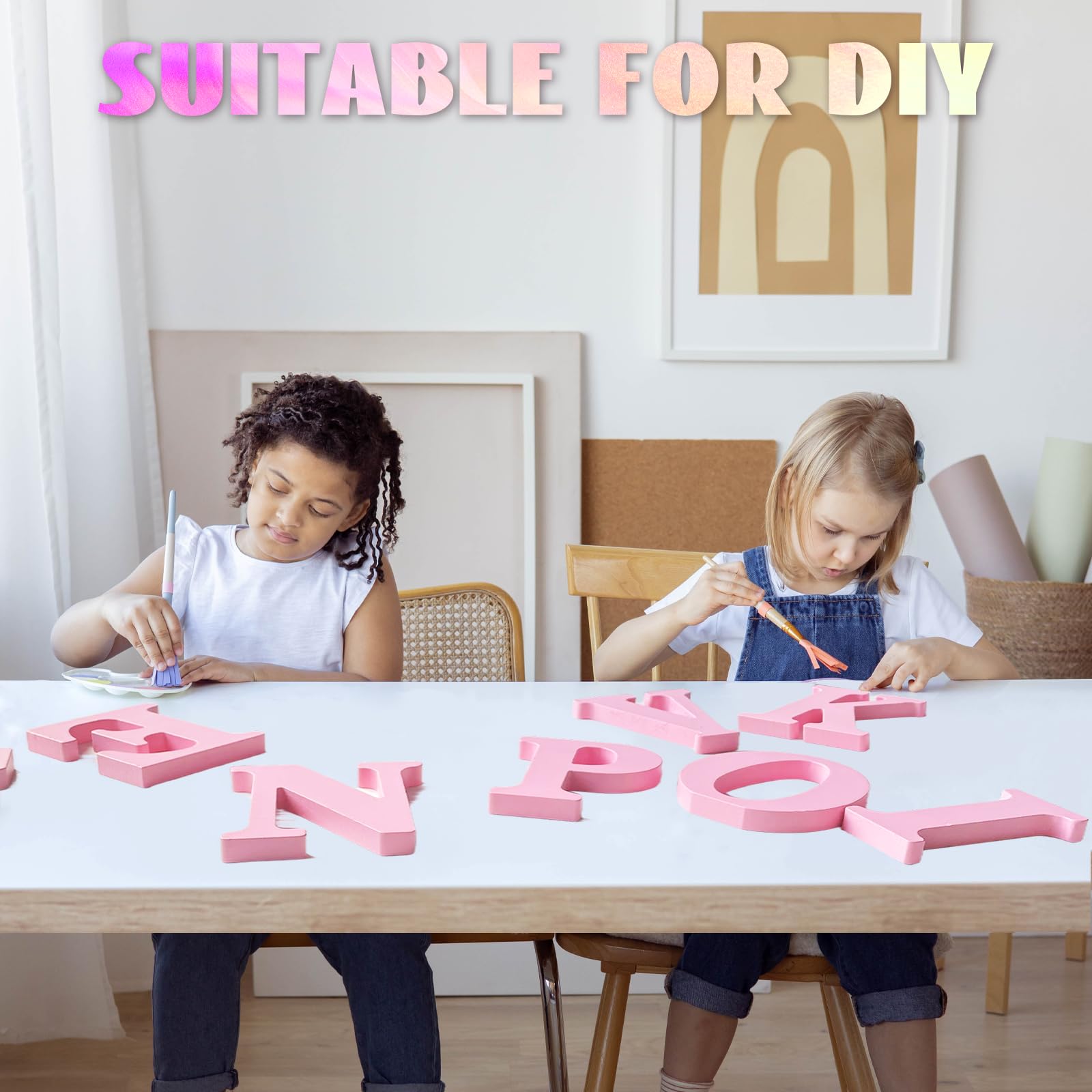AOCEAN paintable wood letter for craft projects and customization.