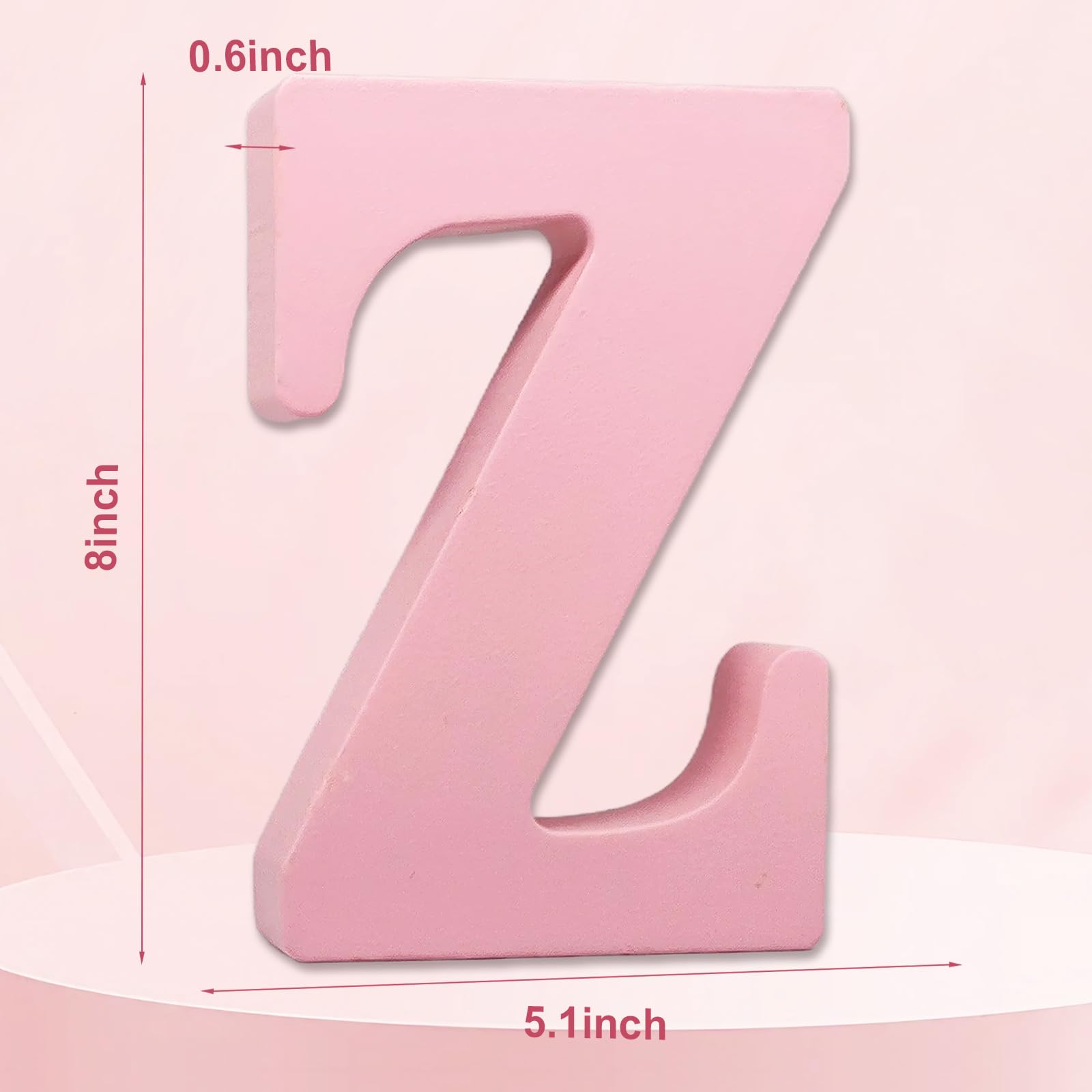 AOCEAN pink wood letter wall decor adds charm to kids' rooms.