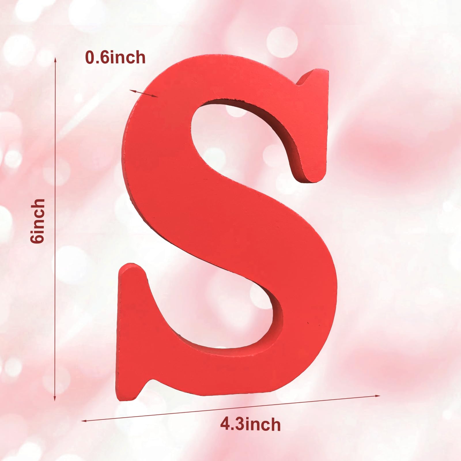 AOCEAN unfinished wood letter closeup shows smooth, paint-ready surface for crafts.