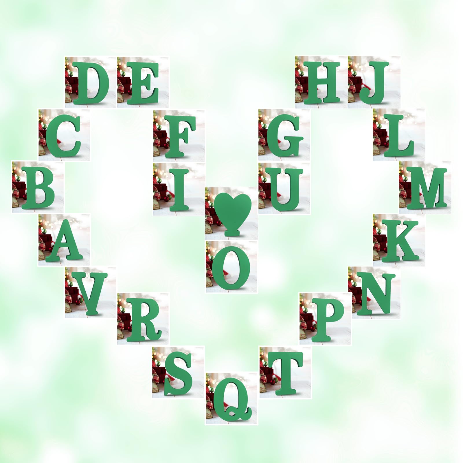 AOCEAN wooden letters for parties and rustic events.