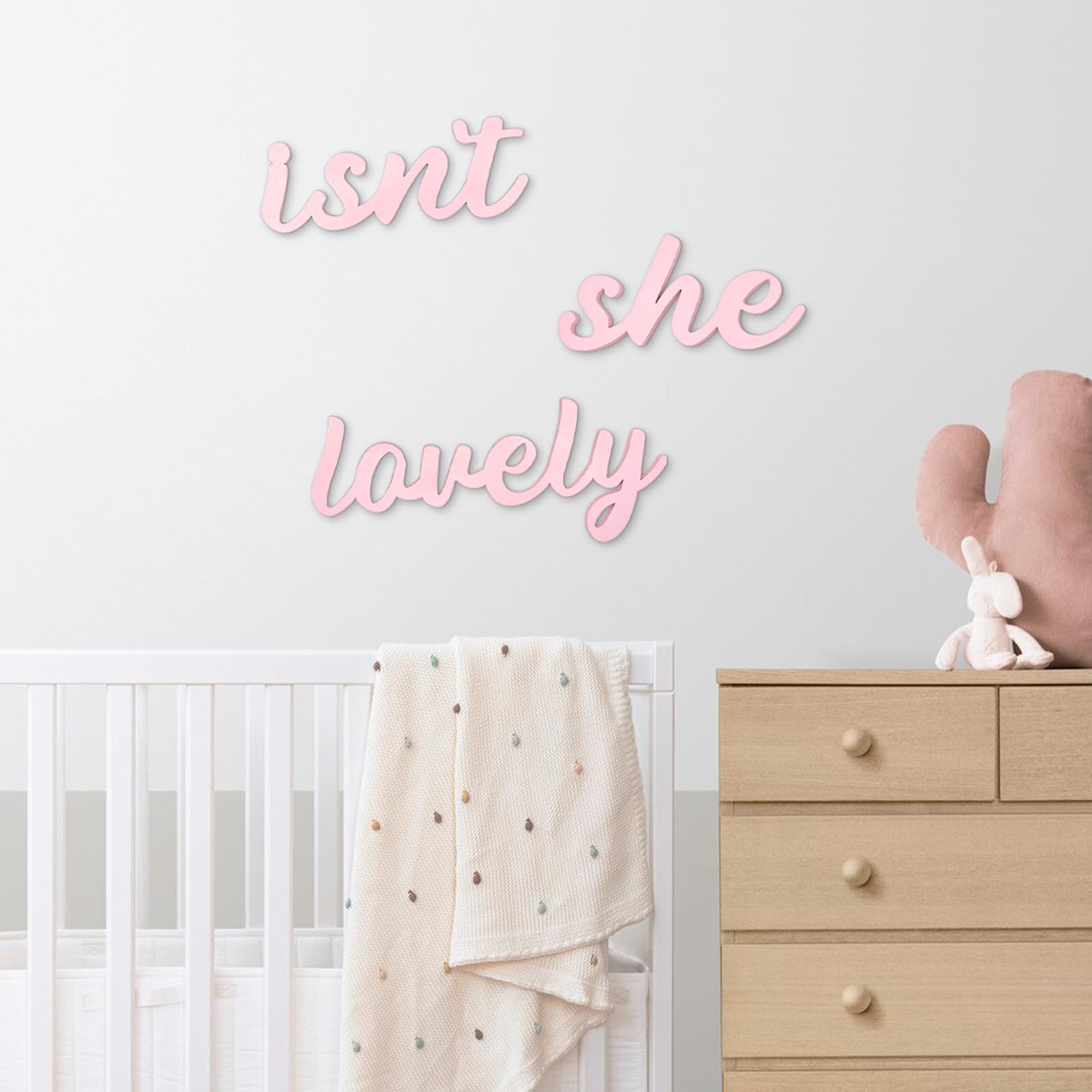 AOCEAN handcrafted wood sign with rustic pink finish