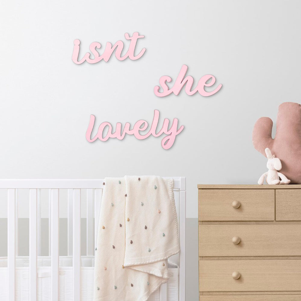 AOCEAN handcrafted wood sign with rustic pink finish