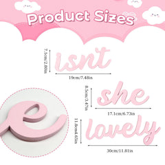 AOCEAN boho decor wall sign for nursery shelf display in pink