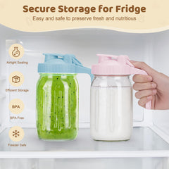 AoeJarry airtight sealing ring keeps contents fresh in fridge or travel.
