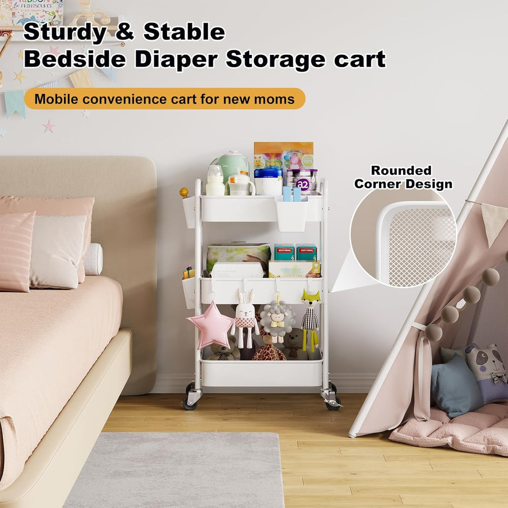 Aofure iron frame diaper cart offers sturdy daily support.