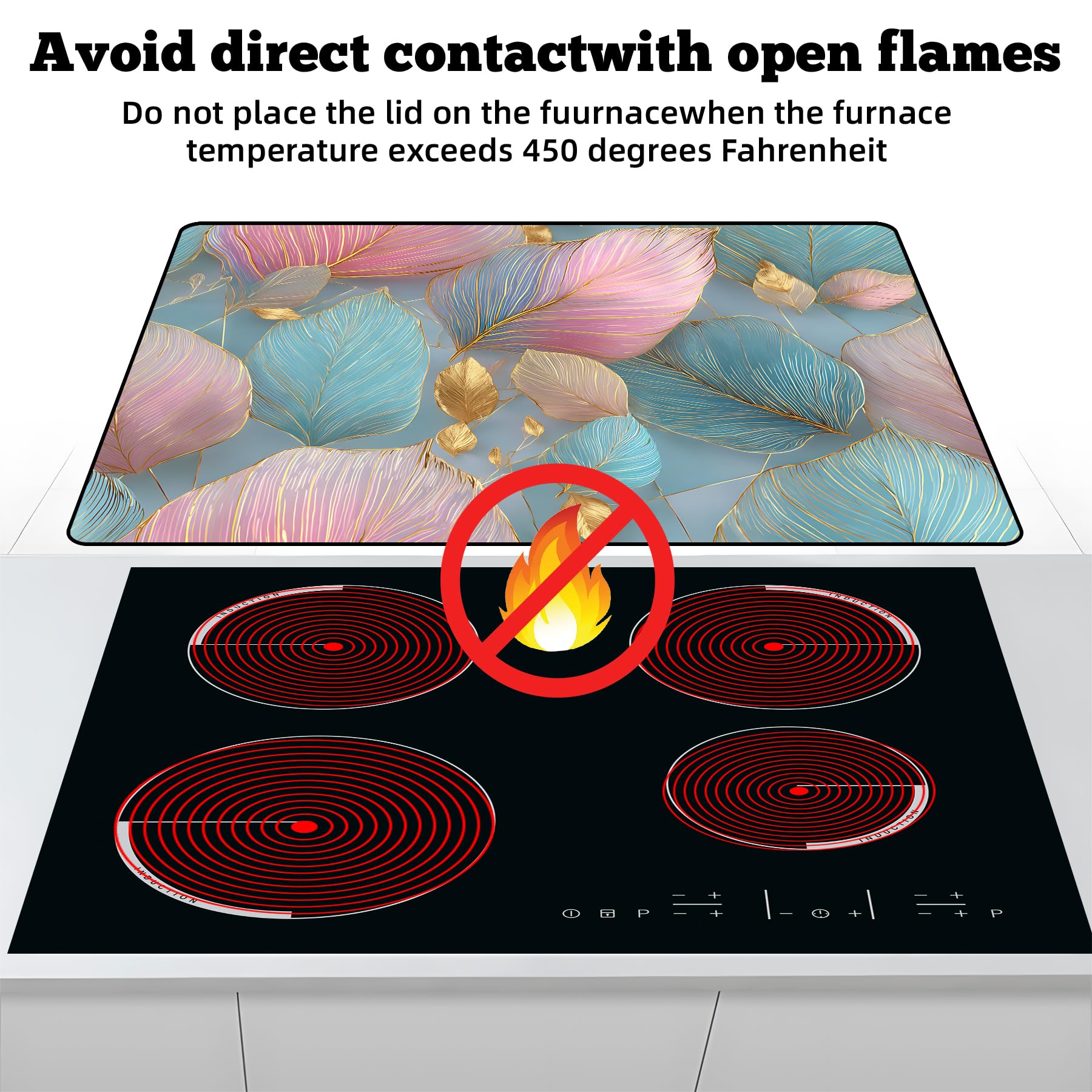 AOHMPT drying-mat function shown as a versatile kitchen mat on the stove cover