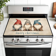 AOHMPT stove cover featuring Christmas design protects and decorates the stove area