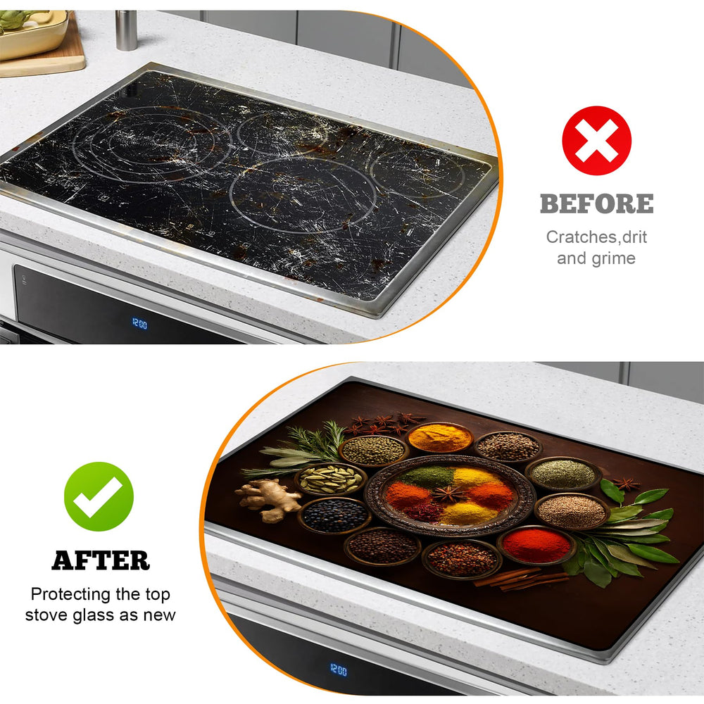 AOHMPT stove top cover used as drying mat for dishes and utensils.
