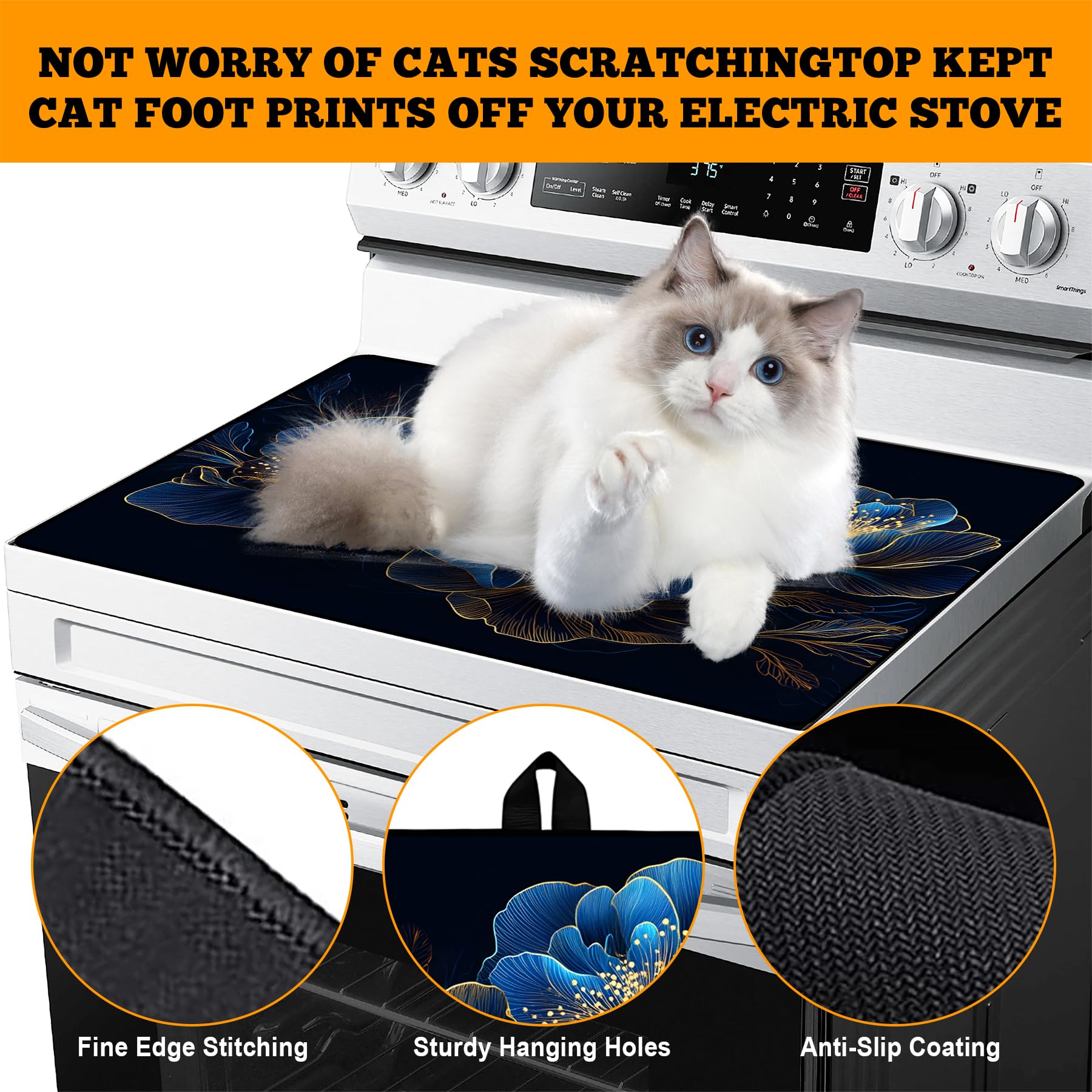 AOHMPT stove top cover top layer resists heat up to 248°F.