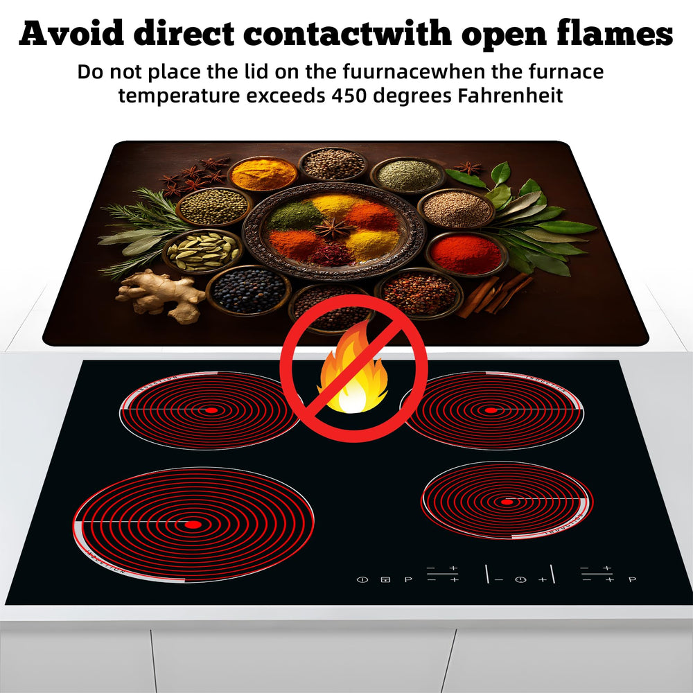 AOHMPT stove top cover minimal pattern blends with modern kitchens and reduces mess.