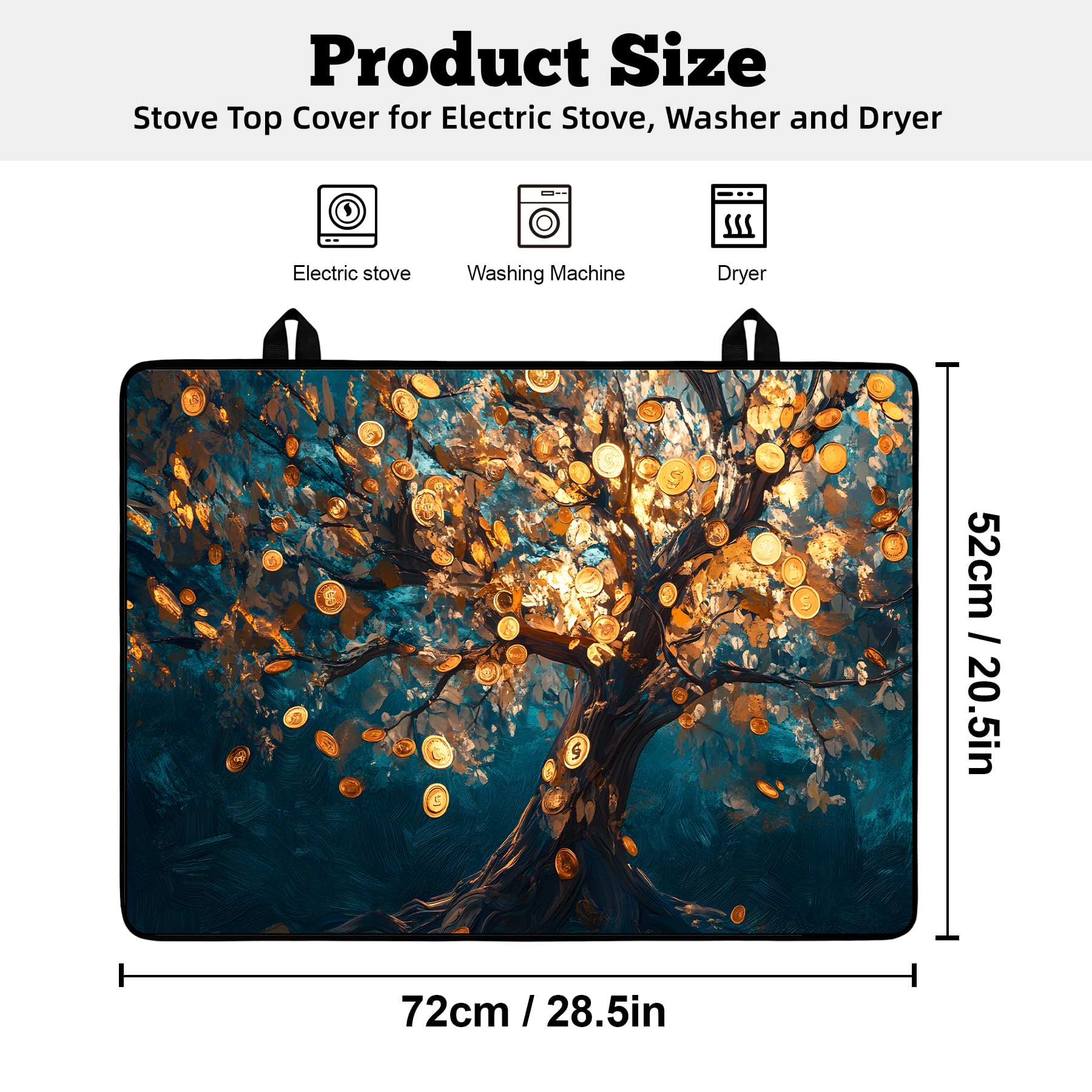 AOHMPT cover in floral design shields surfaces from spills and adds color.