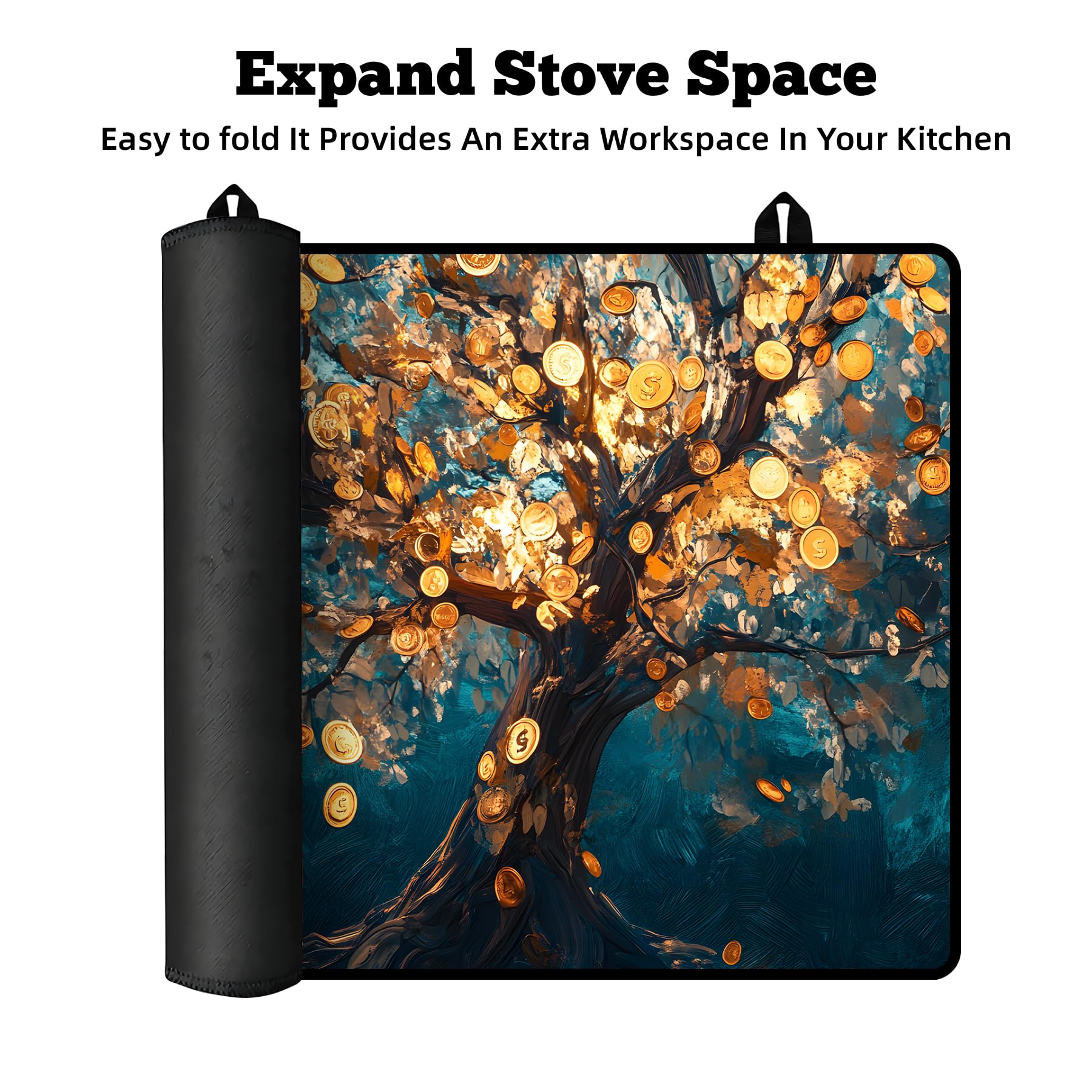 AOHMPT 28x20 cover fits most electric and induction stoves with curved edges.