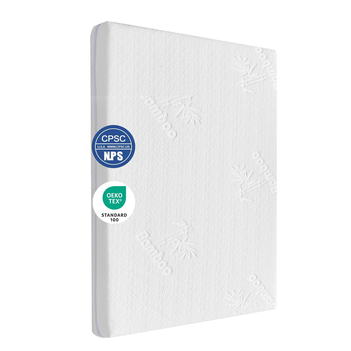 AOHWIDER 33x19 bassinet mattress front view shows precise fit for compatible bassinets