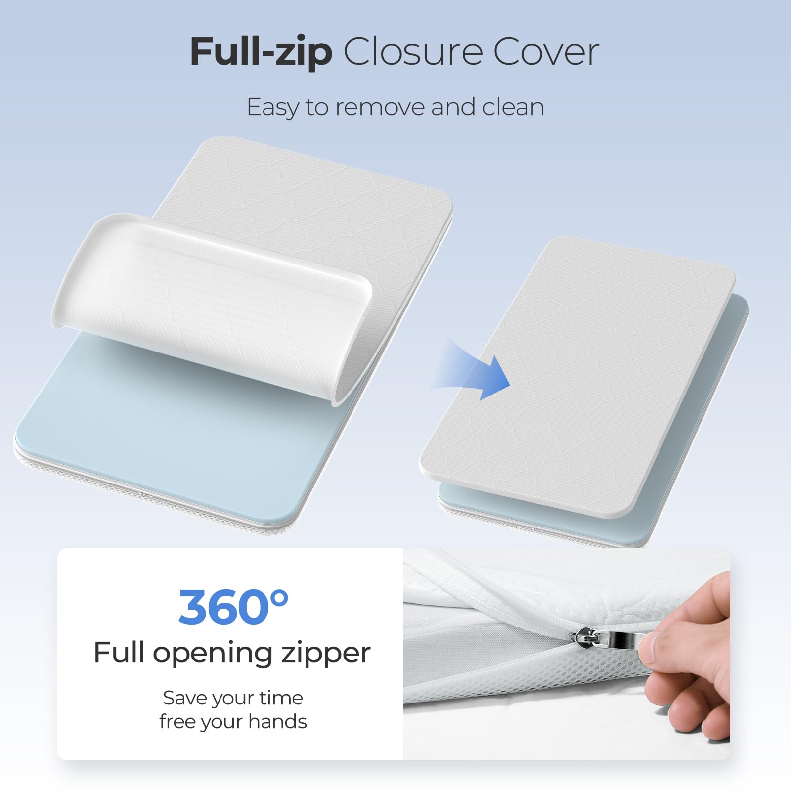 AOHWIDER machine-washable cover highlights easy cleaning.