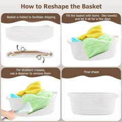 Aoiutrn basket with sturdy handles for easy carrying between rooms.