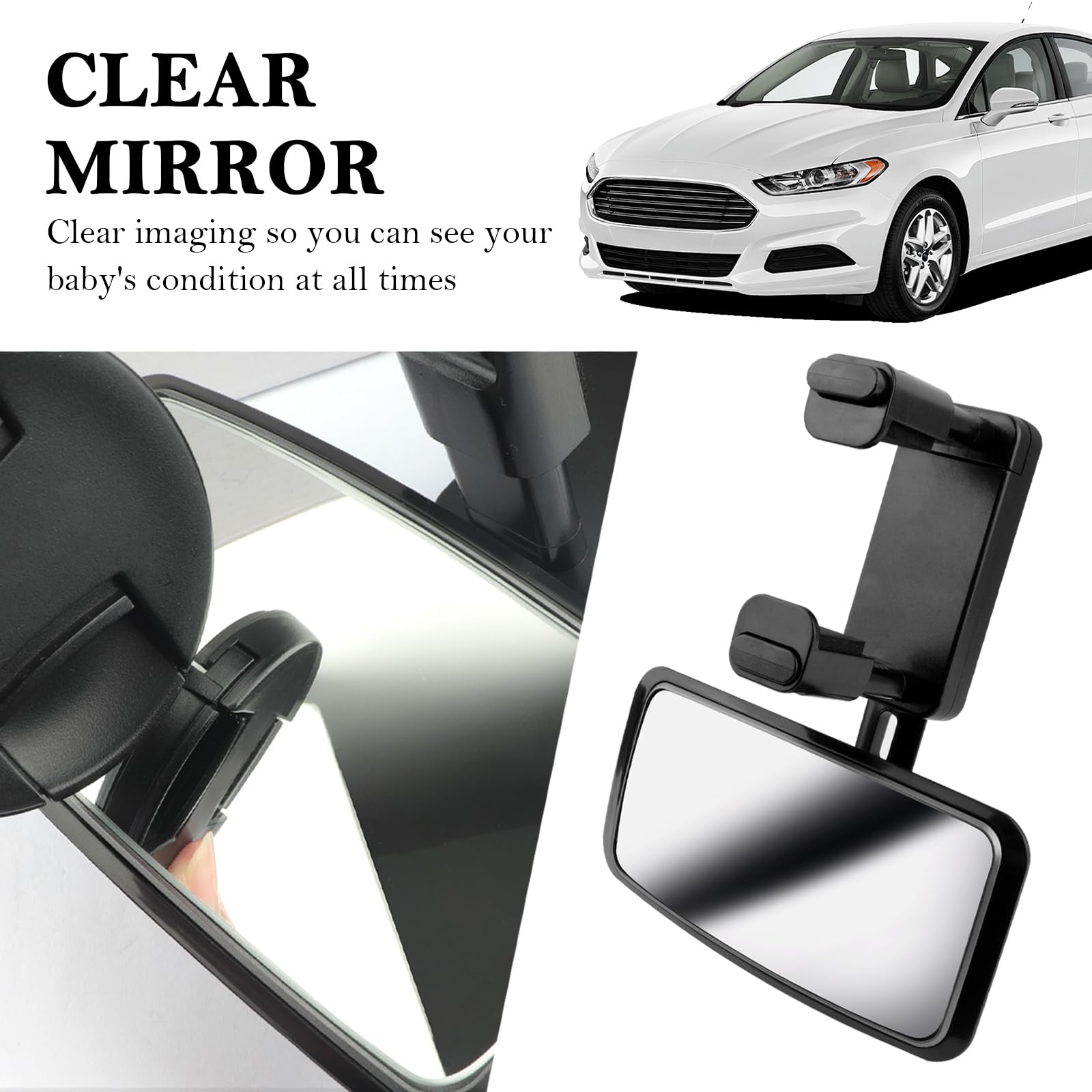 Aokdom ABS shell adds durability and keeps the mirror stable during trips