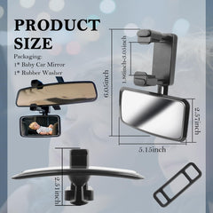 Aokdom clip-on rear view mirror keeps the baby visible without turning your head