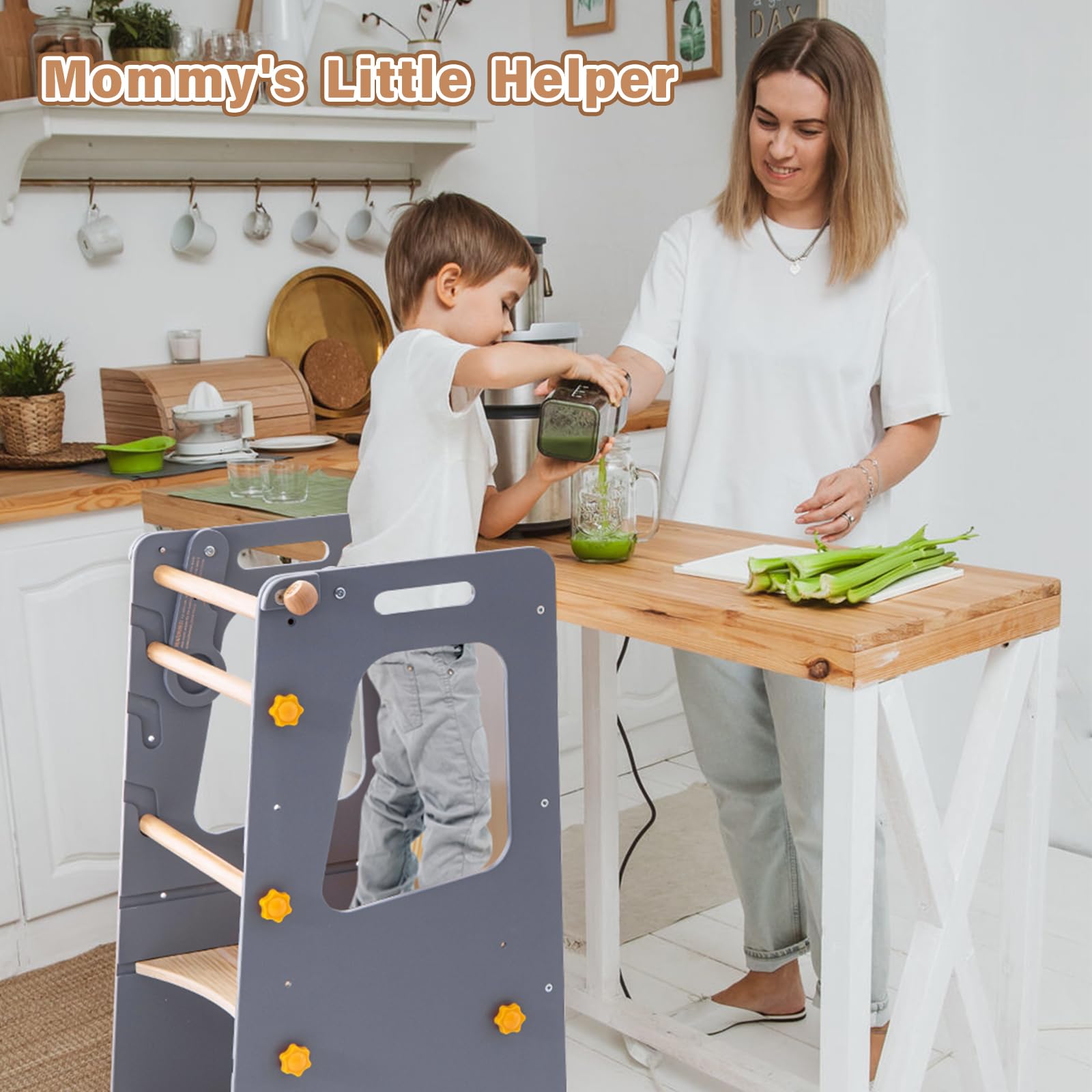 Compact and portable for kitchen counters, sinks, and bathroom tasks.