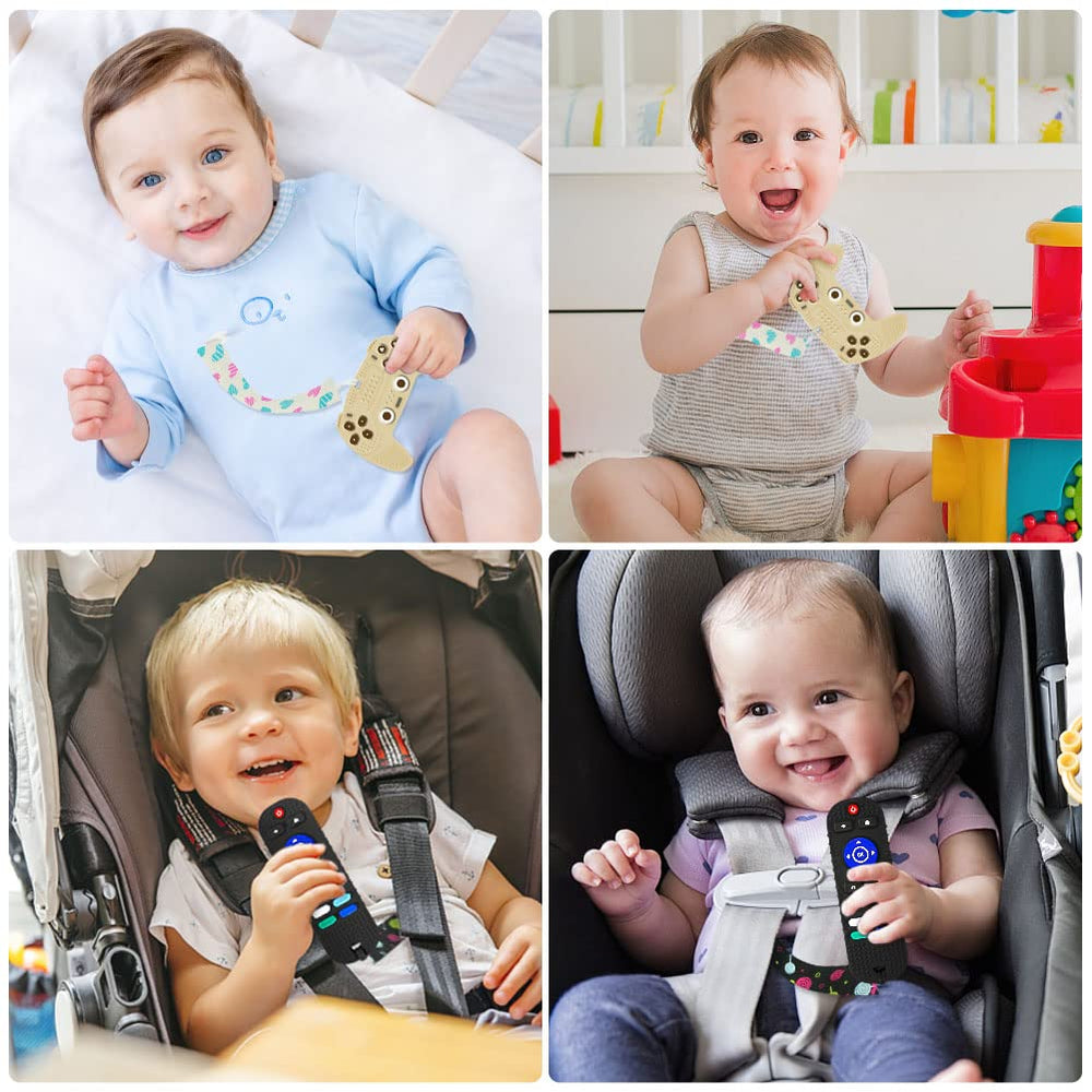 Aolso baby teething playtime with two teething toys