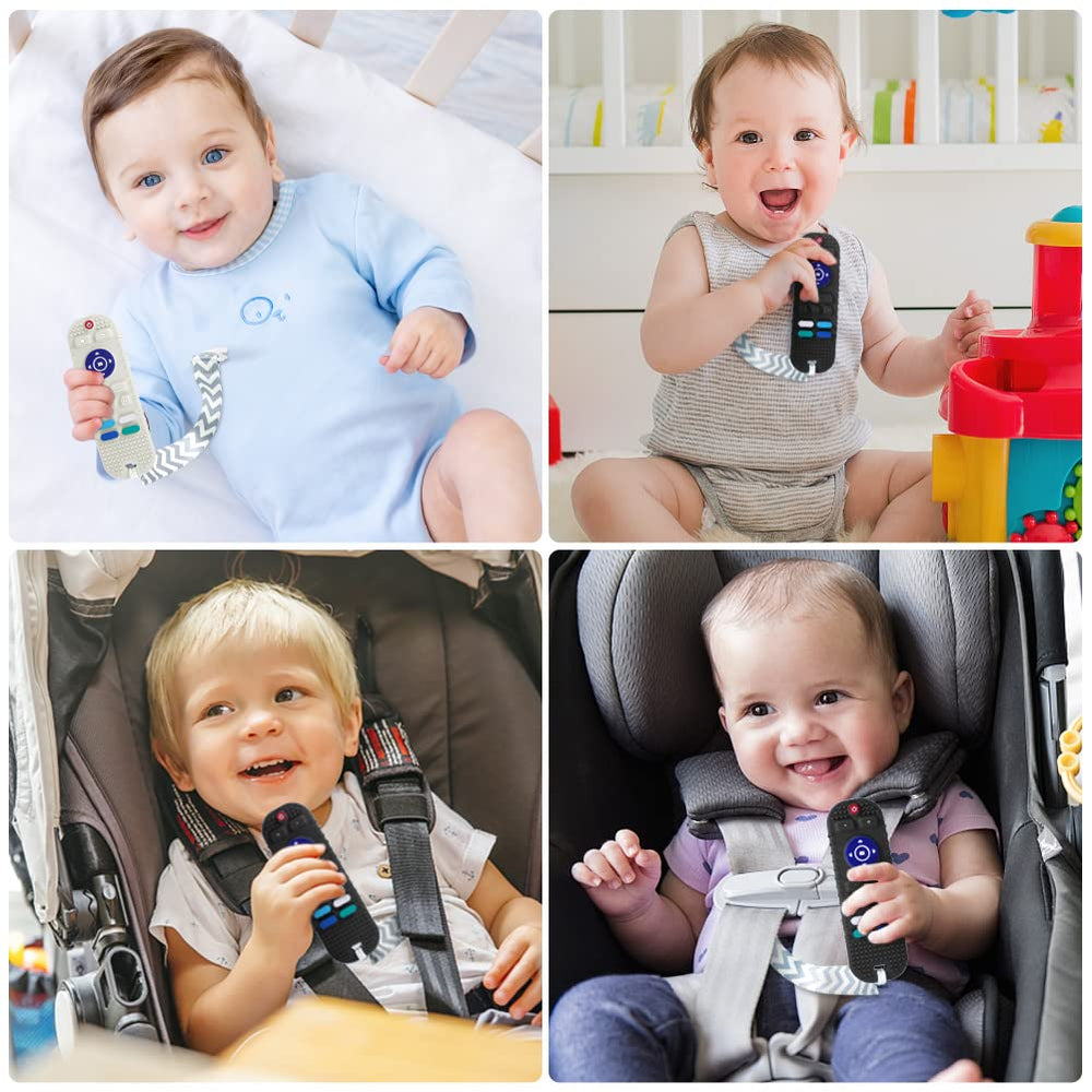 Aolso BPA-free silicone teether designed for babies 0-12 months.