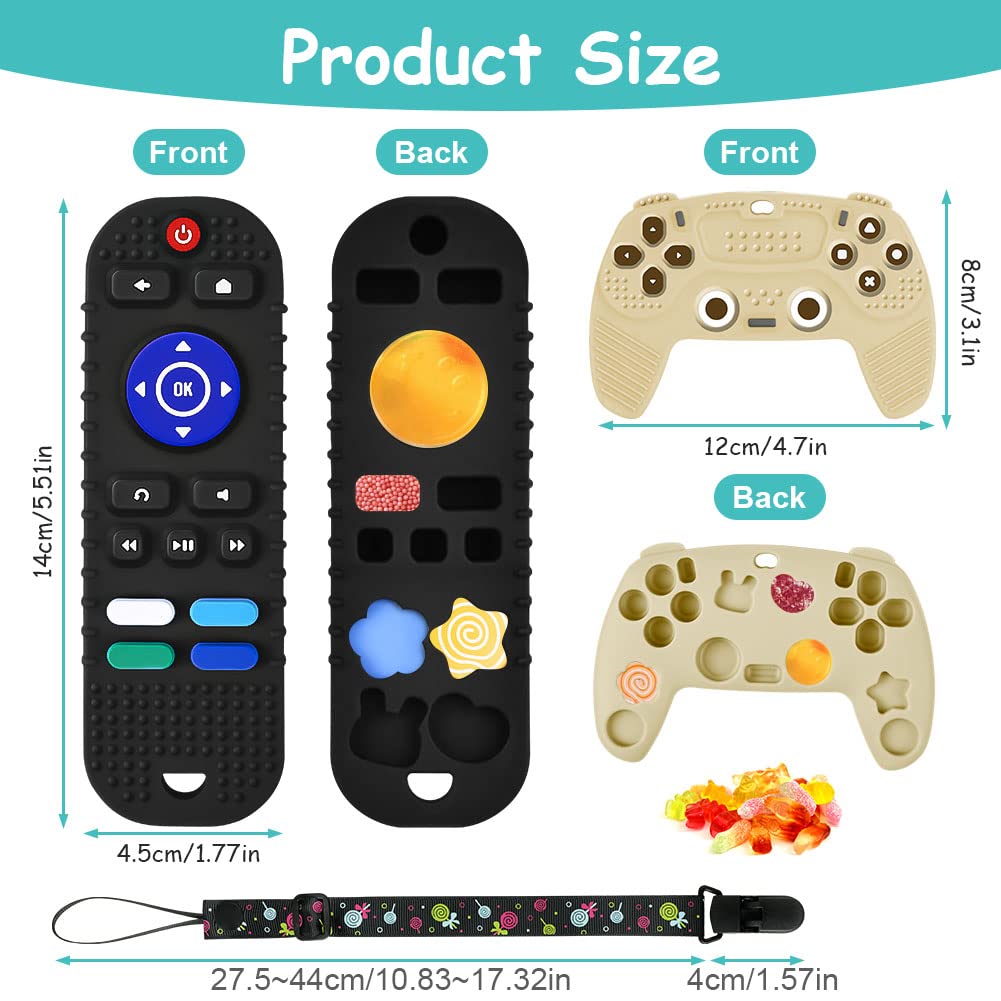 Aolso game controller teether with varied textures for tactile exploration