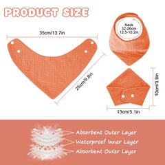 Aolso adjustable neck bibs fitting babies as they grow