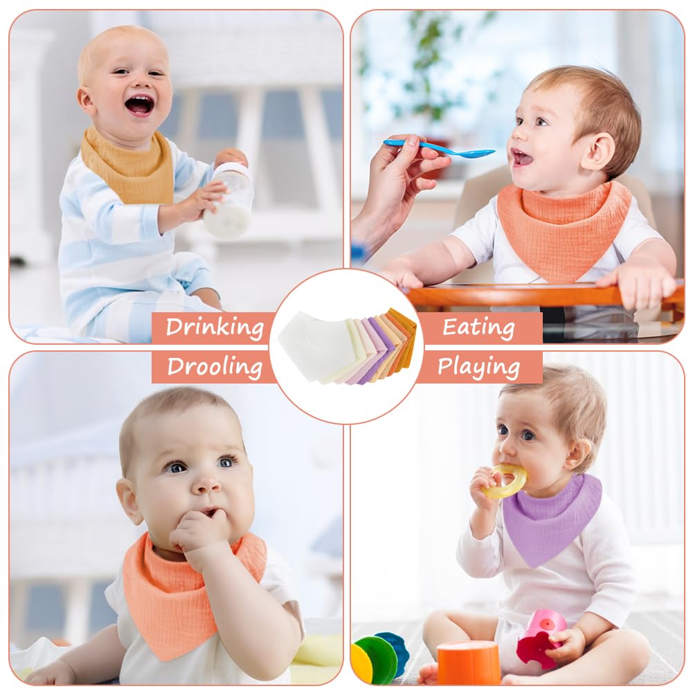 Aolso muslin bibs are machine washable and travel-friendly.