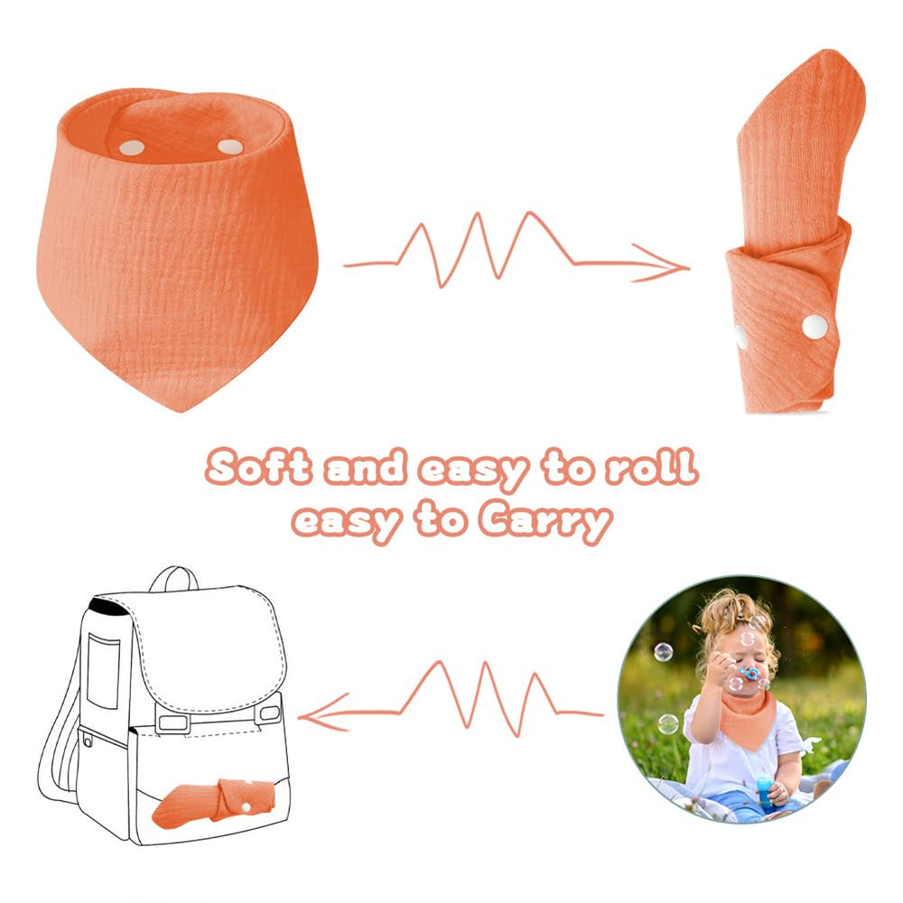 Aolso triangular design bib supporting teething and drooling needs