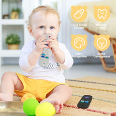 Aolso pacifier clip set keeps the teether within reach and mess-free.
