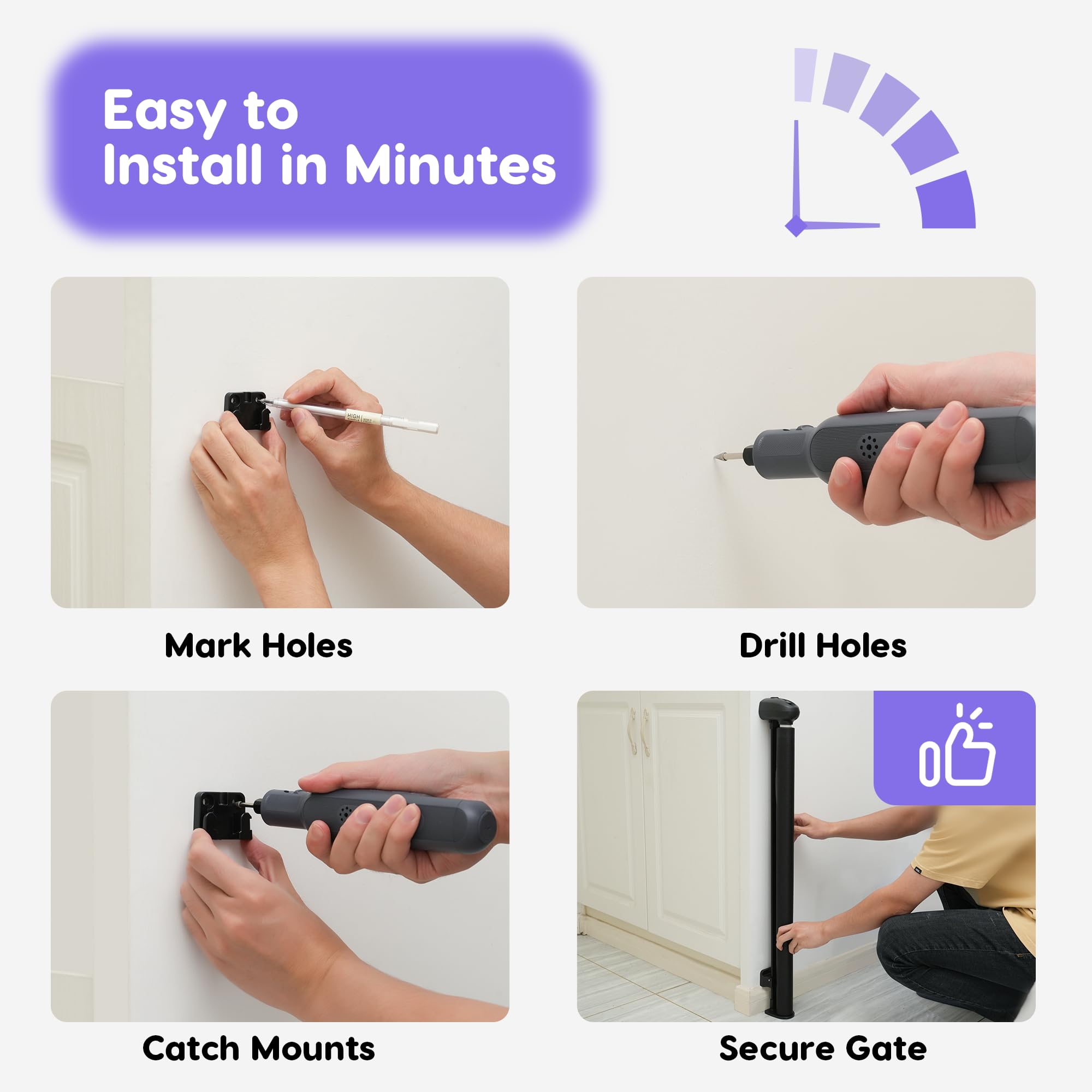 Aomloge indoor-outdoor gate for versatile home safety