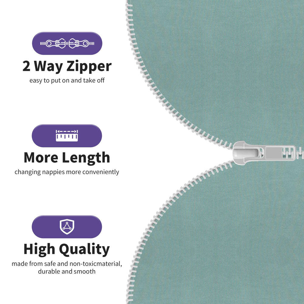 Aomloge PuppyPaws 2-way zipper enables easy diaper changes