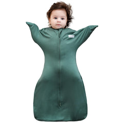 Aomloge PuppyPaws sleep sack with arms-up sleeves supports self-soothe and safe swaddling warmth.
