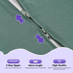 Aomloge PuppyPaws sleep sack bottom zipper allows diaper access without waking baby.