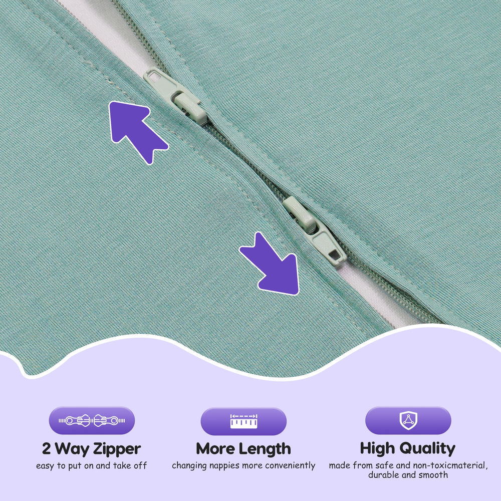 Close-up of bamboo viscose fabric on Aomloge PuppyPaws sleep sack.