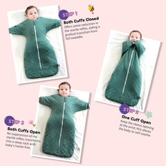 Aomloge PuppyPaws Sleep Sack folds sleeves for a smooth transition