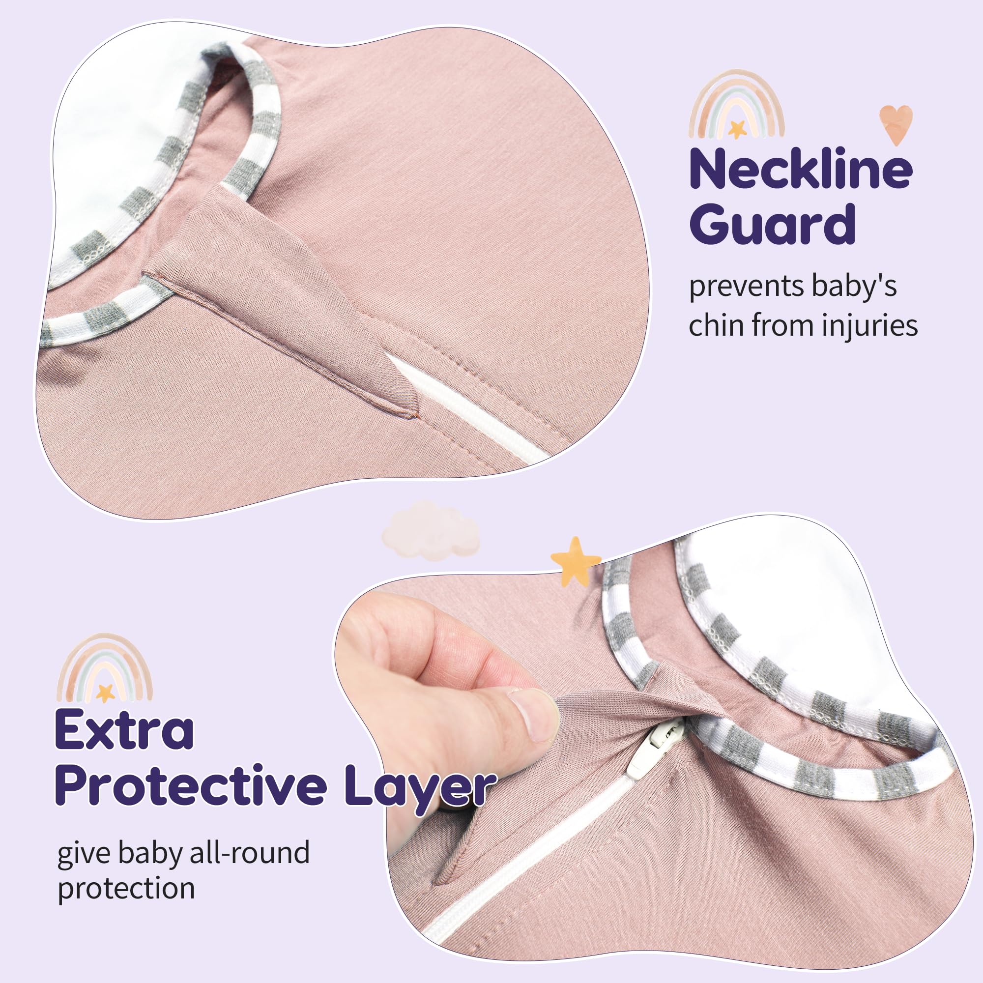 Aomloge PuppyPaws summer-friendly sleep sack keeps baby comfortable