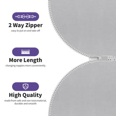 Aomloge PuppyPaws sleep sack with two-way zipper eases diaper changes