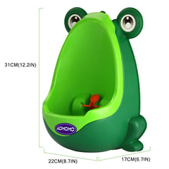 AOMOMO urinal features a spinning target to engage little learners.