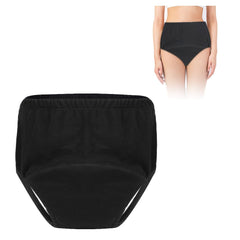 AOOWU men's black incontinence underwear, front view, discreet protection for daily activities.