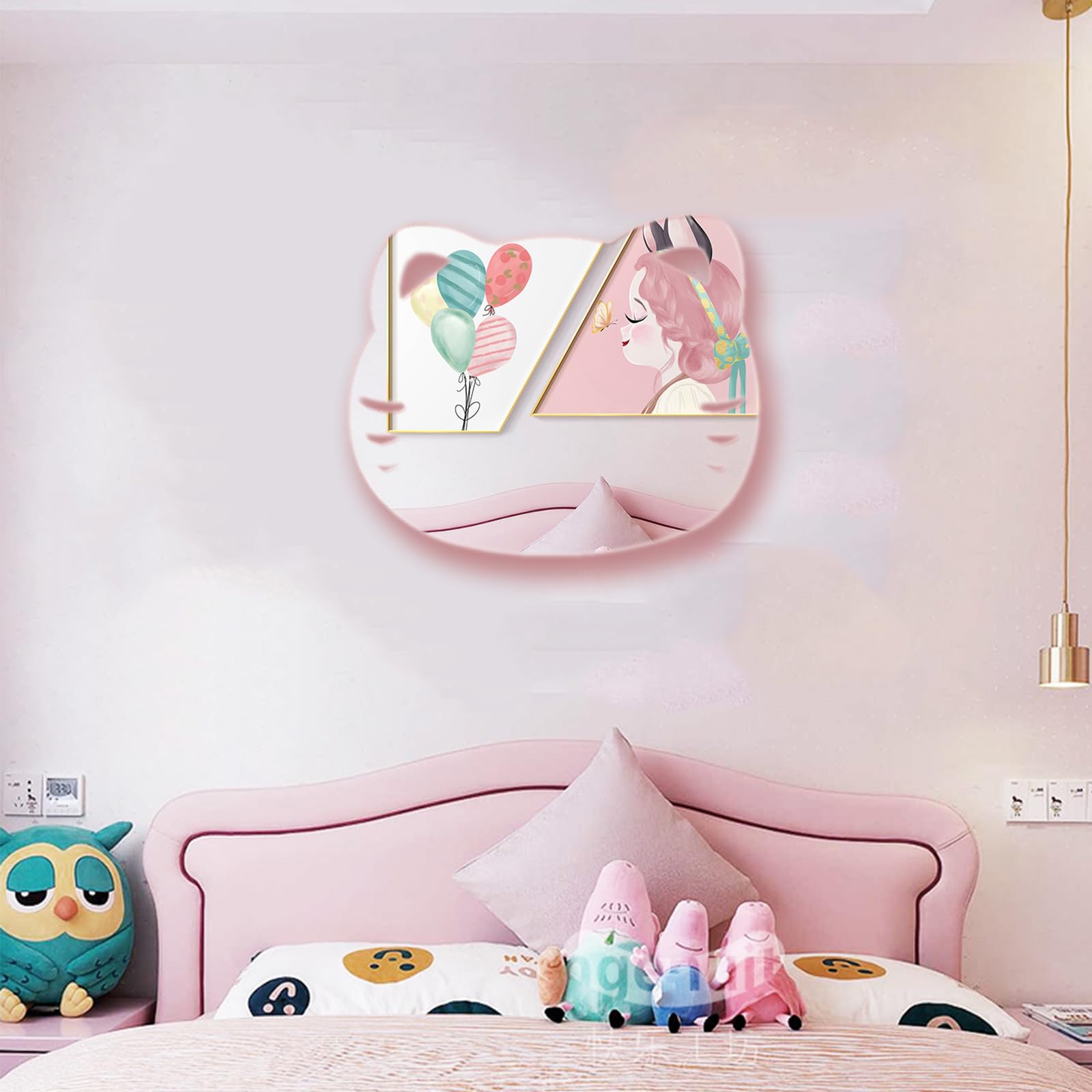 aooyaoo aesthetic bedroom mirror enhances walls and dressing tables.