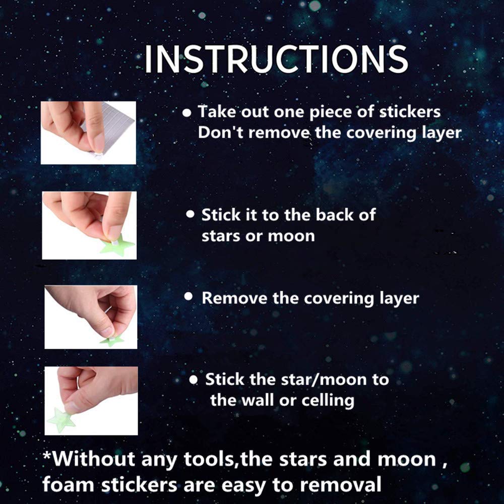 aooyaoo assorted star sizes offer creative ceiling decoration for kids