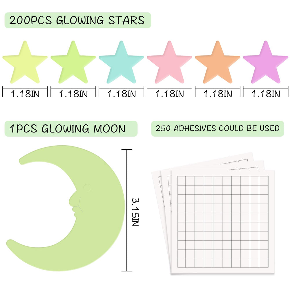 aooyaoo moon and stars sticker set easy to install